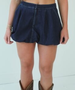 blue jean baby bubble denim mini skirt