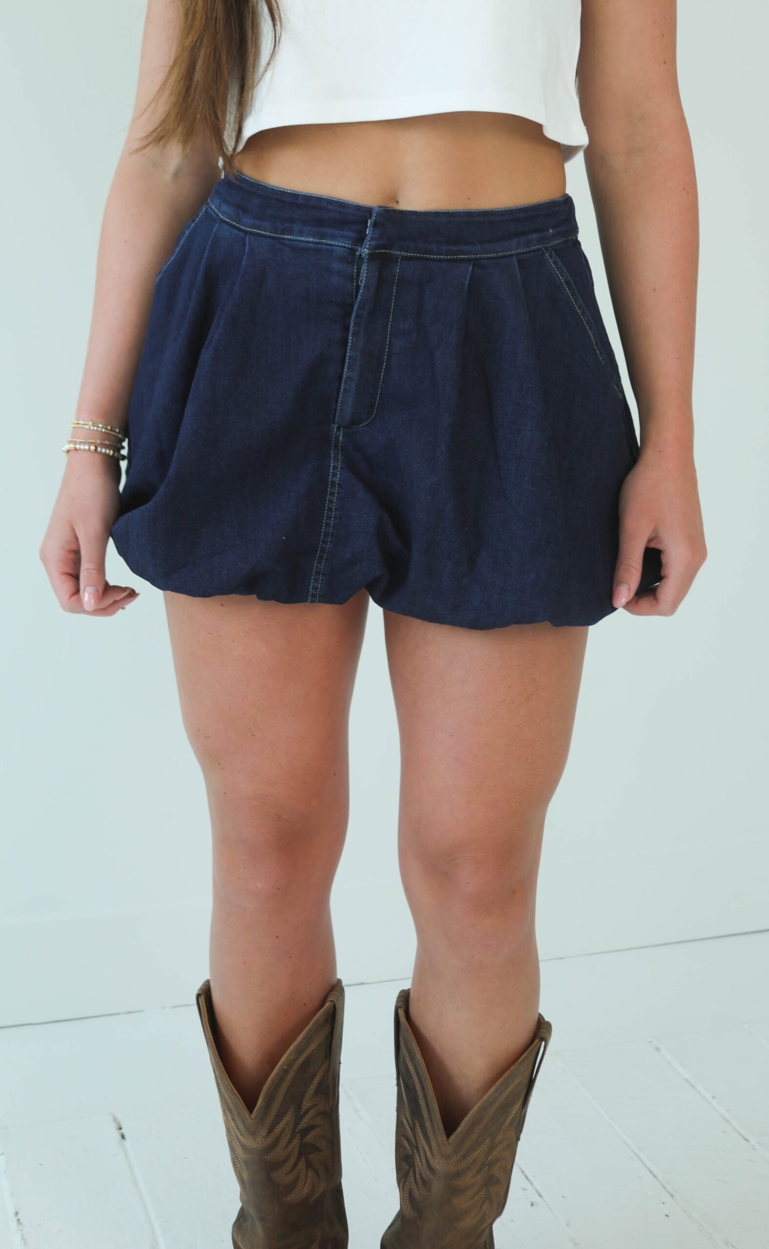 blue jean baby bubble denim mini skirt
