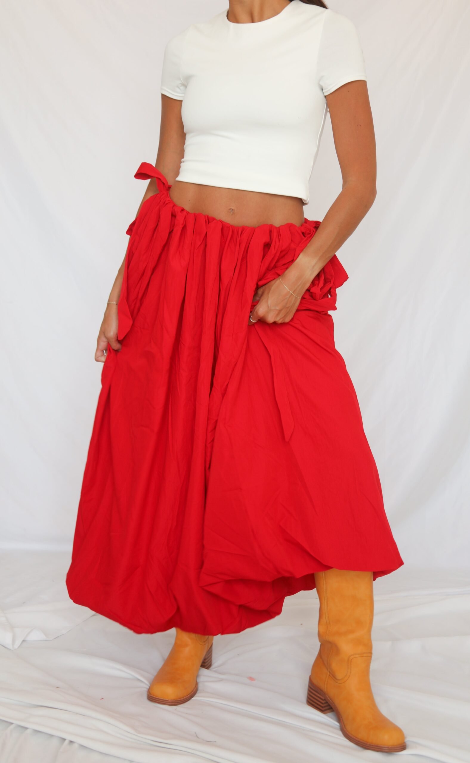 firecracker flare maxi skirt