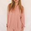 z supply: the perfect linen top - pink smoke